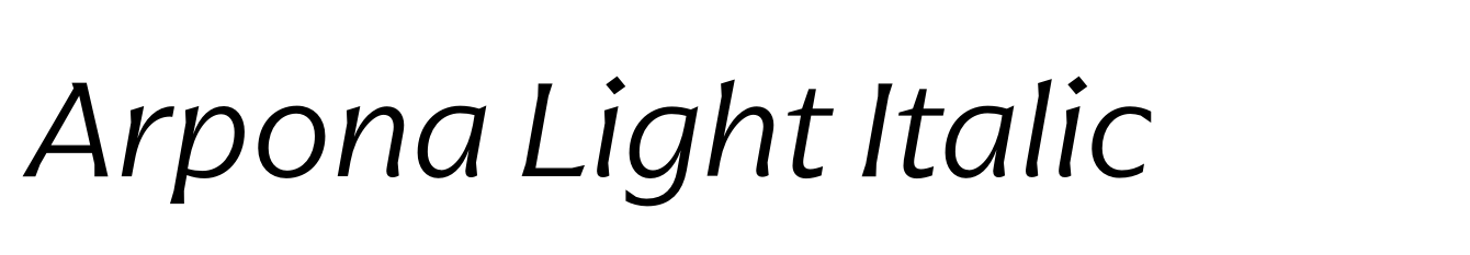 Arpona Light Italic